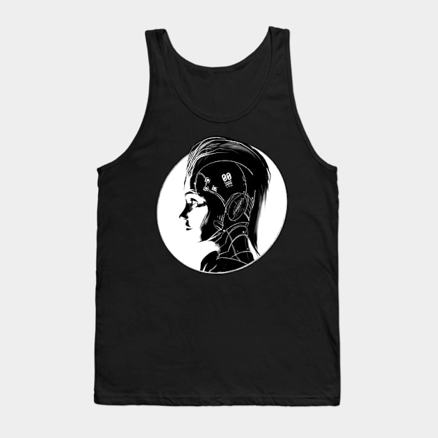 004/100 - Silhouette of an Android Tank Top by manoystee